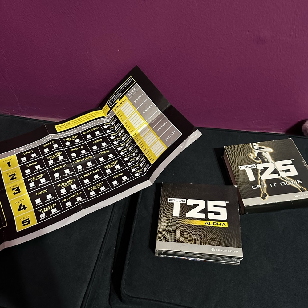 Focus T25 Beachbody workout set. Alpha & Beta set